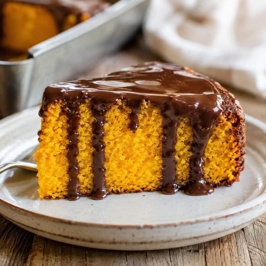 Bolo de Cenoura com Cobertura de Chocolate